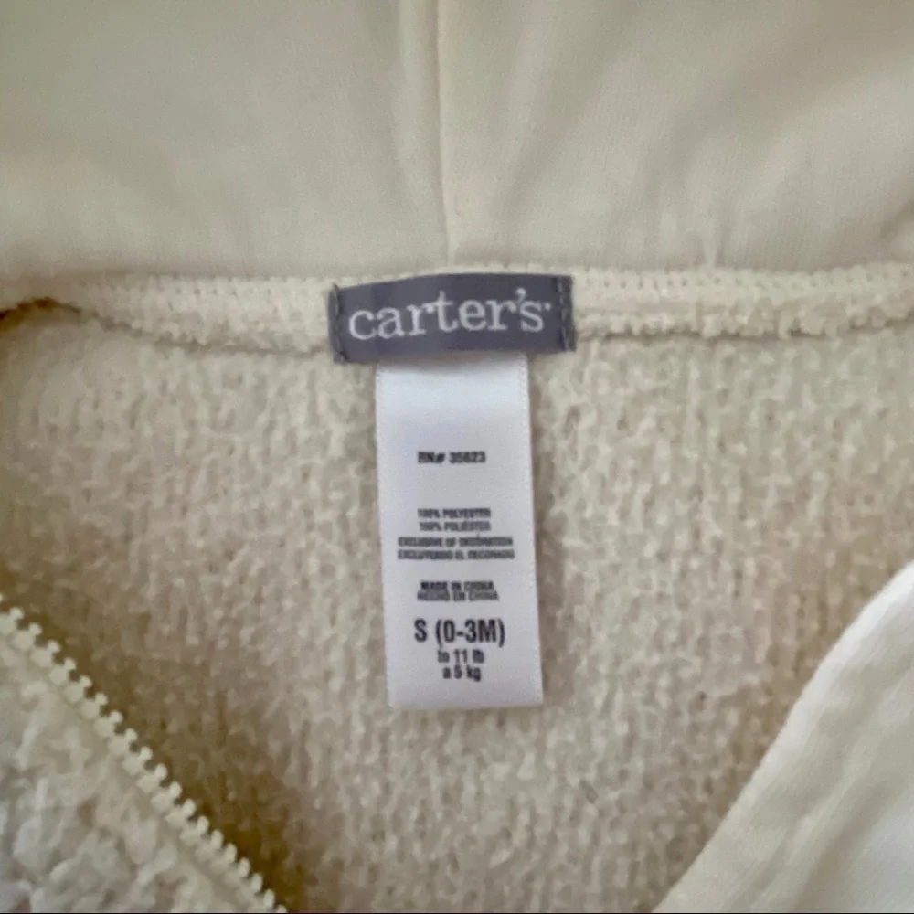 Carter’s Baby Hooded Sherpa Jumpsuit 0-3M​​​​​​​​​​​​​​​​​​​​​​​​​​​​​